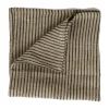 Serviette en lin Stripe 45x45 cm, Noir-sable