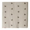 Serviette en papier Heart 33x33 cm, 20 pièces, Brown-beige