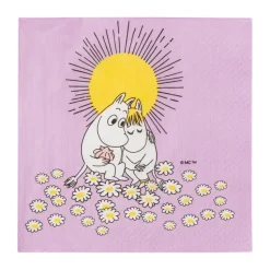 Serviette en papier Moomin Förälskade 33x33 cm, Lot de 20