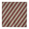 Serviette en papier Stripe 33x33 cm lot de 20, Rouge foncé