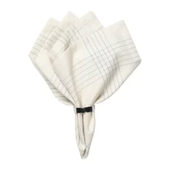 Serviette en tissu Alice 45x45 cm, Dusty blue-natural