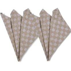 Serviette en tissu Checki Lot de 2, Bleu