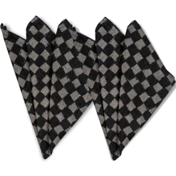 Serviette en tissu Checki Lot de 2, Bleu