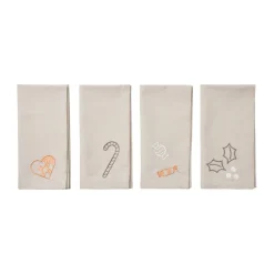 Serviette en tissu Fryd 45x45 cm 4 pièces, Light warm grey-beige