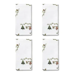 Serviette en tissu Hammershøi Christmas 45x45 cm Lot de 4, Blanc