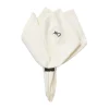 Serviette en tissu Mai 45x45 cm, Black-off white