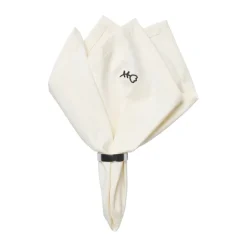 Serviette en tissu Mai 45x45 cm, Black-off white