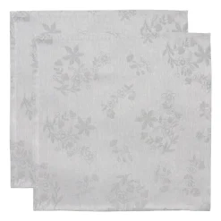 Serviette en tissu Ostindia Svart 45x45 cm Lot de 2, Noir