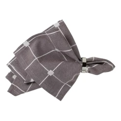 Serviette en tissu Tila 45x45 cm, Decadent cocolate-off white