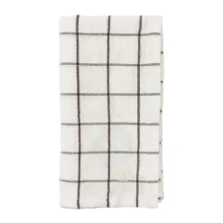 Serviette Ernst à grands carreaux 40x40 cm, Blanc-marron
