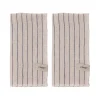 Serviette Ernst rayée 40x40 cm, lot de 2, Bleu-beige
