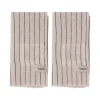 Serviette Ernst rayée 40x40 cm, lot de 2, Noir-beige