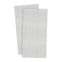 Serviette Ernst rayée 33x33 cm lot de 20, Rayé blanc-gris