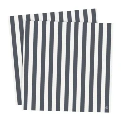 Serviette Ernst rayée 33x33 cm lot de 20, Bleu-blanc
