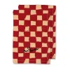 Serviette Love 45x45 cm paquet de 2, Sable rouge