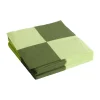Serviette Pattern Dinner Check 40x40 cm Lot de 20, Light green-dusty green L