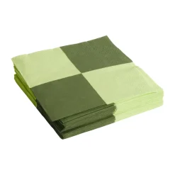 Serviette Pattern Dinner Check 40x40 cm Lot de 20, Light green-dusty green L