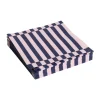 Serviette Pattern Dinner Stripe 40x40 cm Lot de 20, Light pink-dark blue pillar
