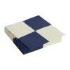 Serviette Pattern Lunch Check 33x33 cm Lot de 20, Off white-dark blue L