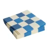 Serviette Pattern Lunch Check 33x33 cm Lot de 20, Off white-blue M