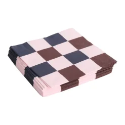 Serviette Pattern Lunch Check 33x33 cm Lot de 20, Light pink-bordeaux-black M