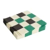 Serviette Pattern Lunch Check 33x33 cm Lot de 20, Off white-green-black M