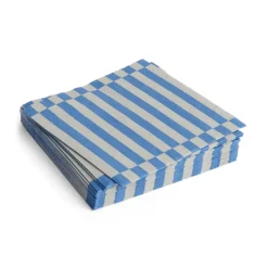 Serviette Pattern Lunch Stripe 33x33 cm Lot de 20, Grey-blue pillar
