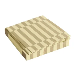 Serviette Pattern Lunch Stripe 33x33 cm Lot de 20, Cream-sand pillar