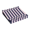 Serviette Pattern Lunch Stripe 33x33 cm Lot de 20, Light pink-dark blue pillar
