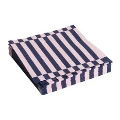 Serviette Pattern Lunch Stripe 33x33 cm Lot de 20, Light pink-dark blue pillar