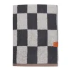 Serviette Retro, Dark grey, 70x133 cm