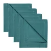 Serviette Robert Lot de 4, Gris foncé turquoise