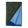 Serviette Soft 50x90 cm, Dark olive-light blue