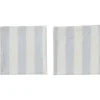 Serviette Striped 45x45 cm Lot de 2, Ice Blue