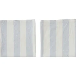 Serviette Striped 45x45 cm Lot de 2, Ice Blue