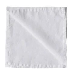 Serviette Washed linen, Blanchi blanc