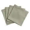 Serviettes de table Clean 45 x 45 cm lot de 4, vert poussiéreux