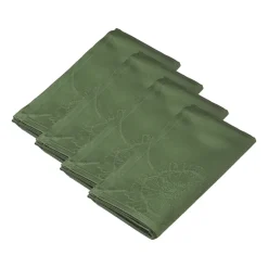 Serviettes de table en tissu 45x45 cm Hammershøi Poppy, lot de 4, Vert