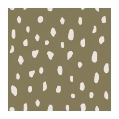 Serviettes Dots 33x33 cm Lot de 20, Olive