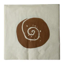 Serviettes en papier Bulle 20 pièces, Creme-Brown, 33x33 cm
