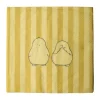 Serviettes en papier Chubby Chicken Stripe 20 pièces, Creme, 33x33 cm