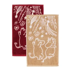 Serviettes Moomin Festive Moments, 2 pièces, 30x50 cm