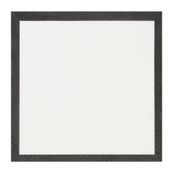 Serviettes Play 33x33 cm lot de 20, Ecru-Noir
