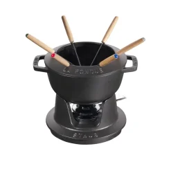 Set à fondue Staub 1,65 l, noir
