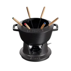 Set à fondue Staub 2,35 l, noir