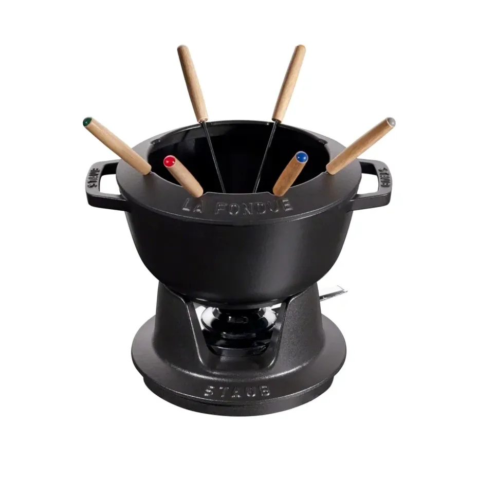 Set à fondue Staub 2,35 l, noir