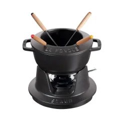 Set à fondue Staub 1,1 l, noir