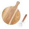 Set à pizza Sade Planche à découper et roulette à pizza Ø32 cm, Acacia