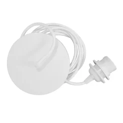 Set câble et suspension Rosette métal, blanc