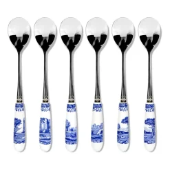 Set de 6 cuillères à café Blue Italian, Céramique-acier inoxydable